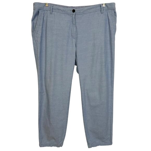 Talbots Relaxed Chino Pants Classic Chambray Blue Plus Size 16W - Picture 3 of 8